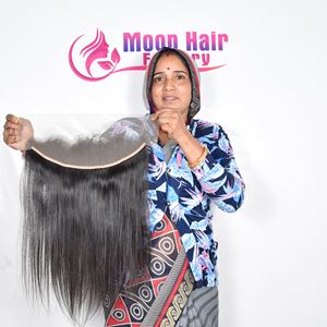 Cabello Humano Indio Virgen al por Mayor Directo de Fábrica 2025, Frontal Liso, Suave y Sedoso, Aspecto Natural, Fabricante en Venta - Product Image 4