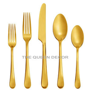 Juegos de Metal de acero inoxidable para restaurante personalizado de 5 cubiertos pulidos brillantes artículos de cena para el hogar de lujo buena venta - Product Image 5
