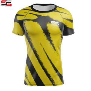 Camiseta de Compresión Personalizada de Manga Corta para Surf, MMA, Jiu Jitsu, Diseña Tu Propio Logotipo, Ropa de Artes Marciales Sublimada - Product Image 1