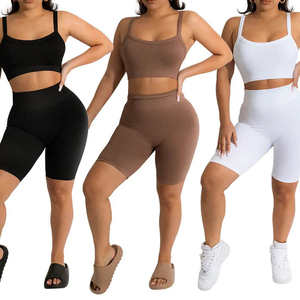 เซ็ตกางเกงขาสั้น2ชิ้นสำหรับผู้หญิง, เซ็ตกางเกงขาสั้น2ชิ้นแฟชั่นลำลองสำหรับฤดูร้อน - Product Image 1