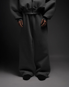 Custom Baggy Sweatpants Flares Baggy <b>Track</b> <b>Pants</b> for Men 520g Brushed Fleece Cotton Wide <b>Leg</b> Sweatpants - Product Image 3