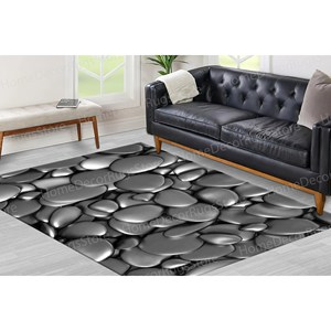Tapis imprimé moderne : personnalisé, argent, gris, grand, entrée, cadeau, tapis gobelin - Product Image 2