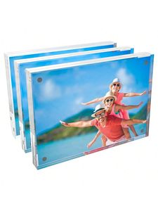 Top-Selling 4R Clear <b>Heart</b>-<b>Shaped</b> Acrylic <b>Photo</b> <b>Frame</b> with Magnet Perfect Gift for Couples and Babies <b>Photo</b> Display - Product Image 4