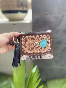 Monedero de cuero de piel de vaca de alta calidad, elegante bolso de mano, billetera delgada, monedero de cuero mecanizado a mano, estilo occidental, monedero Unisex - Product Image 2