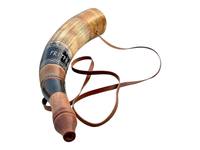 Trompette de combat en corne de bœuf naturelle polie, style Viking médiéval, écologique, pour boire