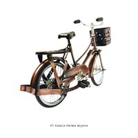 Vélo vintage miniature en métal de haute qualité avec panier | Modèle de vélo artisanal de collection décoratif