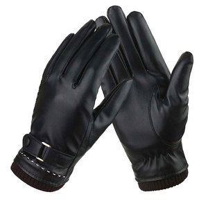 Gants en cuir tactiles pour hommes - Gants habillés élégants Doublure en laine Personnalisable pour une utilisation en extérieur en hiver Respirant Écologique - Product Image 1
