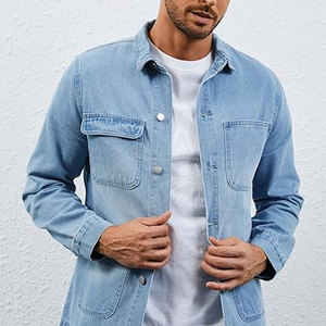 Chaqueta Vaquera de Último Diseño, Estilo Diario, Ajuste Moderno para el Trabajo, Viajes y Actividades Casuales - Product Image 4