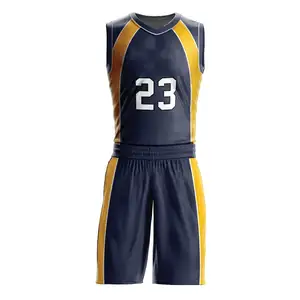 Basketballtrikot-Anzug Sublimationsdesign Farbe reversible Basketball-Anzüge für Unisex 2024