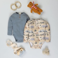 Rompers de Bebé de Primera Calidad, 95% Viscosa de Bambú, 5% Elastano, Tejido de Punto, Cierre de Cremallera con Estampado Digital Personalizado, Unisex, Temporada de Primavera