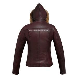 ESPRIT-Chaqueta de Cuero con Capucha de Mapache para Mujer, Chaqueta de Viscosa Transpirable con Forro de Satén, Venta Al por Mayor, Invierno, Nuevo Diseño - Product Image 6