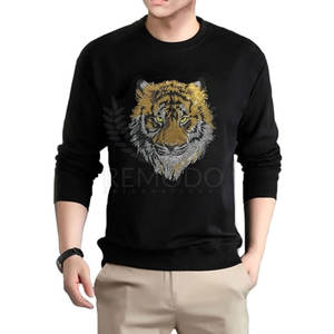 Sweat-shirt avec strass pour hommes, vêtements, vêtements, sweat-shirt avec strass pour hommes, pull-over pour hommes, grande taille - Product Image 5