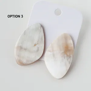 ต่างหูเขาควายขัดคุณภาพสูงสไตล์โบราณของผู้หญิงชุดปาร์ตี้แฟชั่นสัตว์หรูหราตกแต่งธีมเรขาคณิต - Product Image 5