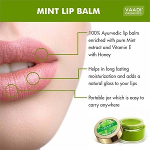 Bálsamo labial de menta Vaadi Herbals más vendido para labios suaves o suaves e hidratados o refrescantes disponibles para la venta - Product Image 6