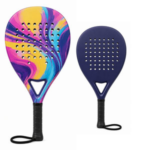 ไม้เทนนิส Padel รุ่น Teardrop Diamond ทำจากคาร์บอนไฟเบอร์ พร้อมด้ามจับกันลื่น ดีไซน์กราฟิกสีม่วง เหลือง น้ำเงิน ผลิตจากหนัง PU เหมาะสำหรับเล่นสนุกในสวนหลังบ้าน - Product Image 6