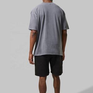 เสื้อยืดโอเวอร์ไซส์สไตล์สตรีท ผู้ชาย ผลิตตามสั่ง OEM คอกลม ผ้าฝ้ายแท้ ล้างสีแบบวินเทจ - Product Image 3