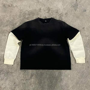 เสื้อยืดคอกลมผ้าคอตตอนทรงบ็อกซี่ใส่ได้พอดีกับผู้ชายขนาดใหญ่พิเศษ220gsm หนาทรงโอเวอร์ไซส์พลัสไซส์ - Product Image 3