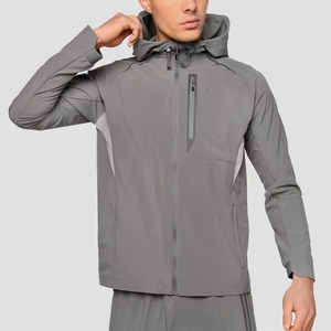 Manteau de sport de plein air décontracté à col montant avec fermeture éclair pour hommes, survêtement, veste de survêtement d'entraînement, nouvelle toile légère - Product Image 2