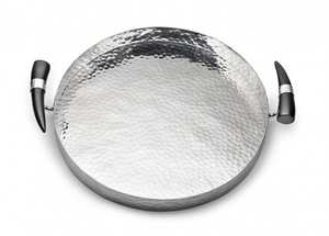 Plateau de service de luxe en aluminium massif en métal nouveau design fantaisie de meilleure qualité - Product Image 2