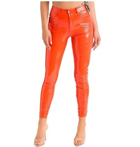 Leggings en similicuir taille haute pour femmes personnalisables pantalons extensibles taille moyenne conception imperméable ample en gros personnaliser PU - Product Image 3