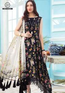 Vêtements indiens et pakistanais de la meilleure qualité, robe de soirée en mousseline de soie pour femmes, 3 pièces, dernier design, vêtements de mode, robes de mariée pour femmes - Product Image 2