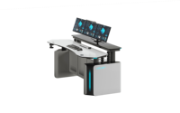 Console de surveillance intelligente réglable en acier industriel à fonction personnalisée pour usage en centre commercial, école et hôpital