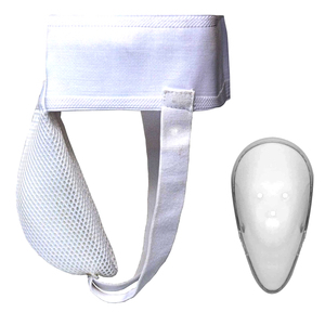 ที่ป้องกันขาหนีบผ้าฝ้ายยืดหยุ่นสีขาวสำหรับป้องกัน MMA - Product Image 6