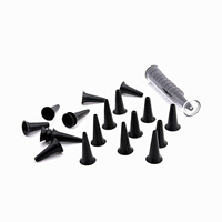 PIN TECH INSTRUMENTS Manual Disposable Plastic Otoscope Specula Tips Covers 50-Piece Pack 2.5/3.5mm CE Certified Class I 1 Year