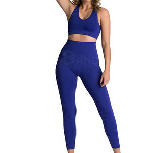 Ensemble de yoga pour femmes grandes tailles - Ensemble de yoga personnalisé en 2 pièces, couleur unie, séchage rapide, léger, 100% coton, service OEM - Product Image 1