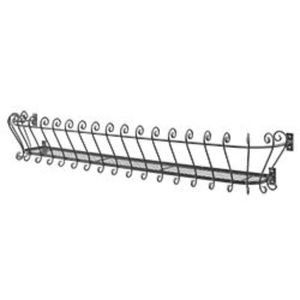 Vintage Iron Railings <b>Wall</b> Planter Box Outdoor Metal Hanging <b>Flower</b> Pot For Balcony <b>Garden</b> Decor Farmhouse Style Window Trough - Product Image 3