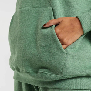 Women's Stylish Casual Pullover <b>Hoodie</b> Solid Colors Long Sleeve Sweatshirt with Hood Loose Fit Winter <b>Knitted</b> Cotton Fleece - Product Image 5