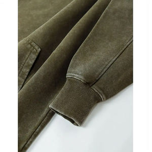 Sudadera con capucha lavada con ácido vintage y cremallera completa de peso pesado en blanco personalizada para hombre chaqueta con capucha de algodón 100% unisex con bolsillo sudaderas con capucha con tinte de corbata - Product Image 6