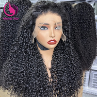 Perruque Pixie Bouclée Prête à Porter en Cheveux Humains Brésiliens, Sans Colle, Vente en Gros, Cheveux Naturels avec Perruques Frontales HD Full Lace pour Femmes