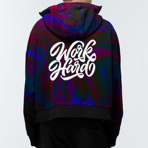 Sudadera con capucha con parches personalizados con efecto de desvanecimiento solar de algodón 100% de calidad superior con cordones multicolores - Product Image 6