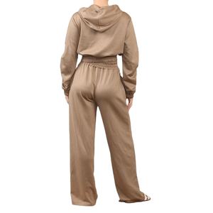 Nueva llegada Diseño personalizado y logotipo Chándales de mujer de calidad premium Conjunto de 2 piezas Chándal deportivo para mujer - Product Image 5