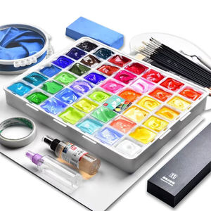 Bview Art 24 цвета 30 мл уникальная Желейная чашка гуашь набор краски для гуаши непрозрачная Акварельная живопись - Product Image 1