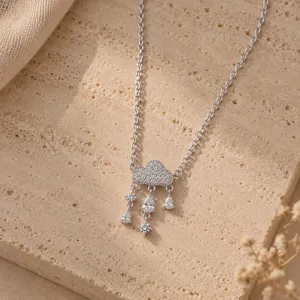 Collier en moissanite en forme de nuage - Product Image 6