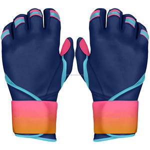 Guantes de bateo de béisbol OEM de fábrica, puños largos, guantes deportivos con agarre de cuero personalizados para jóvenes, mujeres, hombres, jugadores, - Product Image 6