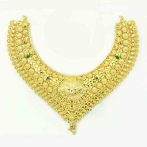 Juego de Joyería de Latón Chapado en Oro de 14K, 18K y 24K con Diseño de Flores, Collares Tradicionales para Bodas, Venta al Por Mayor - Product Image 4