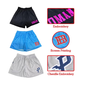Short de sport décontracté en maille respirante pour hommes et femmes, 100% polyester, motif solide, avec sublimation, pour le basket-ball - Product Image 4