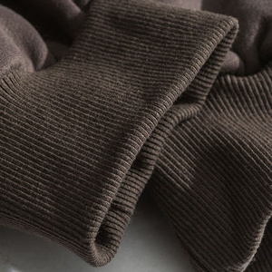 High Quality 100% Cotton Puff Fleece Silicone Printing 430gsm <b>Waterproof</b> Winter Front Solid Pocket Y2K Casual Washed OEM <b>Hoodie</b> - Product Image 2