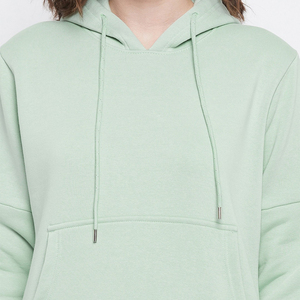 Oversize Slouchy Fit High Waisted 80% Algodón 20% Poliéster Linear Arch Hood & Jogger Chándal de mujer negro - Product Image 5