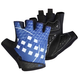 Guantes de Carreras Personalizables de Medio Dedo, Antideslizantes, Amortiguadores, Transpirables, de Cuero, con Cierre, para Viajes, Ciclismo, Gimnasio, Pesca - Product Image 1