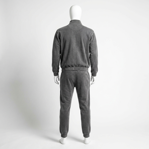 Ensemble de survêtement vintage pour homme |   Blanc en relief pour tissu French Terry |   Vêtements de sport décontractés rétro modernes et légers - Product Image 6
