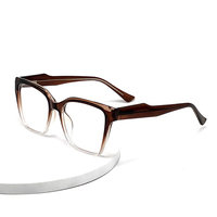Nouveaux montures de lunettes transparentes oeil de chat pour tous les visages Anti lumière bleue lunettes plates carré grand cadre de lunettes en gros