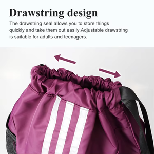 กระเป๋าเป้แบบมีเชือกผูก รุ่นสั่งทำพิเศษ ผ้า 300D น้ำหนักเบา ทนทาน ความจุ 2L-5L พิมพ์ลายแบบ Sublimation พร้อมโลโก้สั่งทำเพื่อการส่งเสริมการขาย - Product Image 4