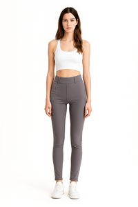 Pantaloni Yoga Aderenti e Confortevoli con Vita Alta Elasticizzata, Tasca Cargo, Lunghezza alla Caviglia, Asciugatura Rapida, Senza Cuciture, in Spandex/Poliestere - Product Image 5