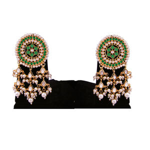 Pendientes de Araña con Cuentas Doradas, Base de Metal Resistente, Diseñados para Bodas y Fiestas, Joyería para Mujer - Product Image 2