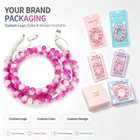 Câble USB 4-en-1 de haute qualité avec bracelet perlé dégradé, 6 couleurs, cordon de charge décoratif et tendance pour téléphone