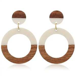 Boucles d'oreilles en résine sur mesure multicolores vintage de meilleure qualité, bijoux tendance de mariage à bas prix - Product Image 1